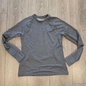 Nike Pro Dri-FIT Long Sleeve Top Gray Thumbhole Athletic‎ Shirt Womens Medium